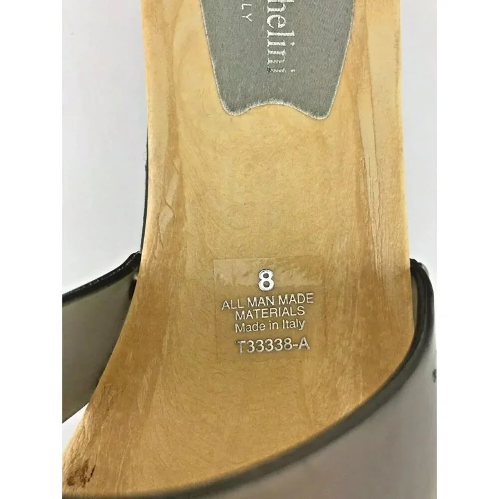 Lorenzo Chelini Womens T33338-A Brown Clear Strap Comfort Slide Sandal Size US 8 - Picture 10 of 10